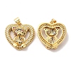 Brass Micro Pave Cubic Zirconia Pendants KK-A180-21G-2