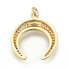 Brass Micro Pave Cubic Zirconia Pendants ZIRC-Q013-37G-2