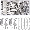 SUPERFINDINGS 60Pcs 2 Style Aluminum Roof De-Icing Cable Clips & Cable Spacers AJEW-FH0002-22-1