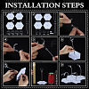 Assembled Hexagon Plastic Action Figure Display Stands with Adjustable Alloy Support Arm ODIS-WH0080-11A-3