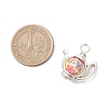 Opaque Printed Acrylic Pendants PALLOY-JF04497-2