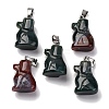 Natural Indian Agate Pendants G-B127-07P-07-2