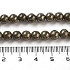 Natural Pyrite Round Beads Strands G-F197-10-6mm-6