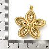 Rack Plating Brass Micro Pave Clear Cubic Zirconia Pendants KK-Z067-22G-3