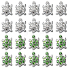 32Pcs 2 Colors Alloy Rhinestone Slide Charms FIND-SC0010-40-1