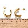Brass Micro Pave Clear Cubic Zirconia Stud Earrings for Women EJEW-U056-05B-G-5