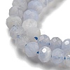 Faceted Rondelle Natural Blue Lace Agate Beads Strands G-F289-04A-3