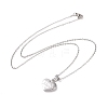 Non-Tarnish 304 Stainless Steel Heart with Word Nana Pendant Necklace for Women STAS-E154-13P-2