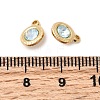 Brass Glass Charms KK-P340-11G-03-3