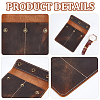 Square Portable Leather Single Watch Pouch Storage Bags ABAG-WH0047-09-5