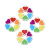 Pride Style Printed Acrylic Rainbow Pendants SACR-B005-01C-1