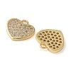 Brass Micro Pave Cubic Zirconia Charms KK-C086-07G-2