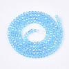 Electroplate Glass Beads Strands EGLA-T013-04C-2