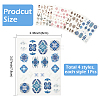 4Pcs 4 Colors 5D PVC Nail Art Stickers Anaglyph Decals MRMJ-SP0001-14-2