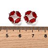 Brass Micro Pave Cubic Zirconia Beads KK-F913-02S-4
