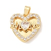 Mother's Day Brass Micro Pave Cubic Zirconia Pendants CU-H001-02H-G-1