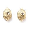 Brass Micro Pave Clear Cubic Zirconia Magnetic Clasps KK-C066-04G-1