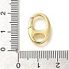 Rack Plating Oval Brass Spring Gate Rings KK-Z086-53G-05-3