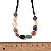 304 Stainless Steel Natural Gemstone Beaded Necklaces NJEW-U026-14G-5