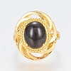 Natural Black Agate Jewelry Sets SJEW-E309-03G-2