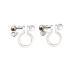 201 Stainless Steel Clip-on Earring Settings STAS-F311-14P-1