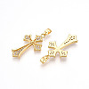 Brass Micro Pave Cubic Zirconia Pendants KK-N257-31G-2