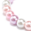 Glass Pearl Round Beaded Stretch Bracelet for Women BJEW-JB08606-4