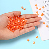 Transparent Dark Orange Acrylic Beads TACR-YW0001-08E-8