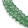 Frosted Transparent Glass Bead Strands GLAA-P065-6mm-04-4