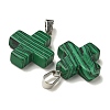 Synthetic Malachite Pendants G-Z067-06P-06-2