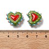 Baking Paint Glass Bumpy Beads Heart LAMP-V001-07E-4