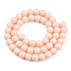 Opaque Solid Color Glass Beads Strands X-GLAA-T032-P8mm-09-3