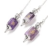 Natural Amethyst Dowsing Pendulum Big Pendants G-A207-02P-05-2