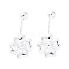 S999 Fine Silver Stud Earrings EJEW-F356-01S-2