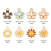 80Pcs 8 Style Alloy Enamel Charms ENAM-FS0001-03LG-3