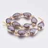 Electroplate Glass Beads Strands EGLA-I008-05G-2