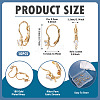 10Pcs Brass Micro Pave Clear Cubic Zirconia Leverback Earring Findings KK-TADJ0001-20B-4