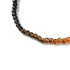 Faceted Rondelle Glass Beaded Necklace for Women NJEW-M208-02F-4