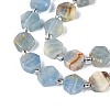 Natural Blue Calcite Beads Strands G-P534-A24-01-3