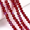 Electroplate Glass Beads Strands EGLA-A034-T1mm-L20-4
