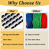 25Pcs Polyester Sewing Thread with Transparent Bobbin Box Sets SENE-WH20003-001C-6