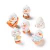 6Pcs 6 Styles Resin Duck Display Decoration AJEW-S037-04-1