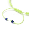 Adjustable Synthetic Dyed Turquoise & Magnesite Braided Bead Bracelets BJEW-JB10603-03-4