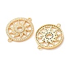 Brass Micro Pave Clear Cubic Zirconia Connector Charms CU-CBA4579-04G-B-3