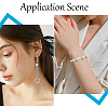 40pcs 10 color 201 Stainless Steel Rhinestone Charms STAS-SC0006-38-5