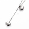 Heart 304 Stainless Steel Jewelry Sets SJEW-H302-09-3