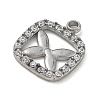 304 Stainless Steel with Crystal Rhinestone Charms RB-CBA8719-01A-P-2
