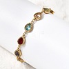 304 Stainless Steel Link Chain Bracelets for Women BJEW-A093-01A-G-3