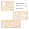 CREATCABIN 3 Sets 3 Styles Wood Cutouts Ornaments WOOD-CN0001-22-3