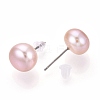 Natural Pearl Stud Earrings PEAR-N020-13A-01-2
